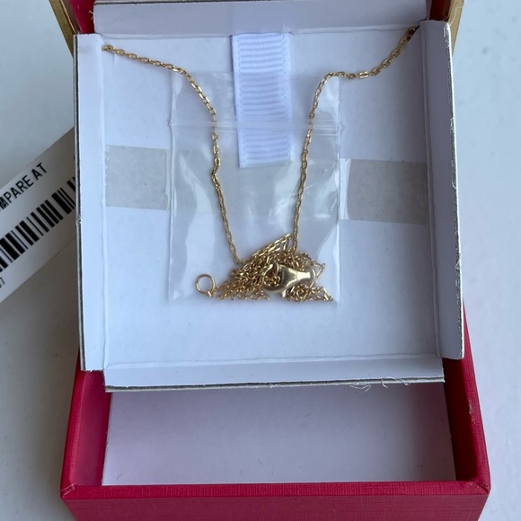 NWT Rachel Zoe sterling silver gold tone rainbow love necklace - Picture 3 of 6